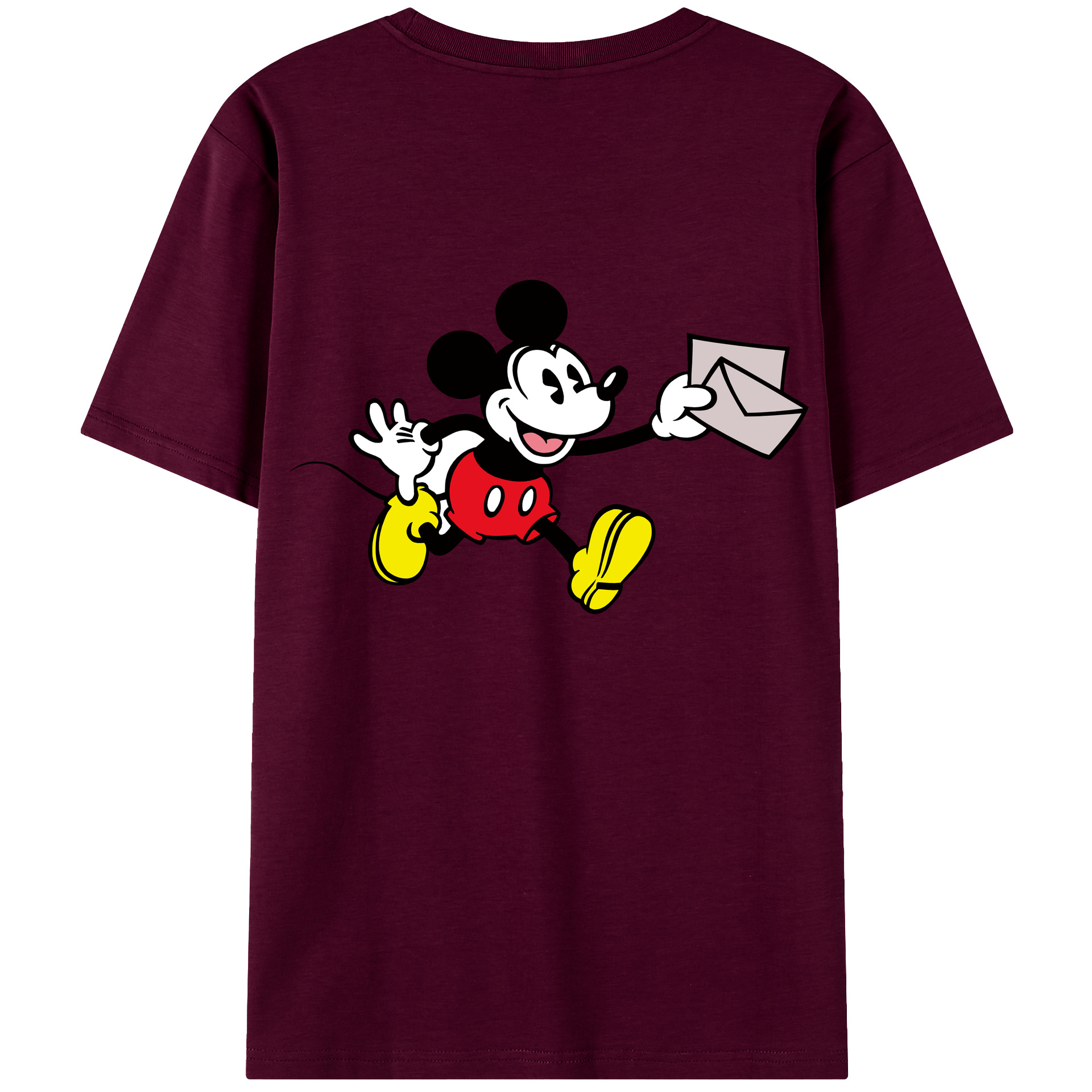 （画像用） ミッキーマウス Mickey Mouse レディース半袖Tシャツ(バックプリント)